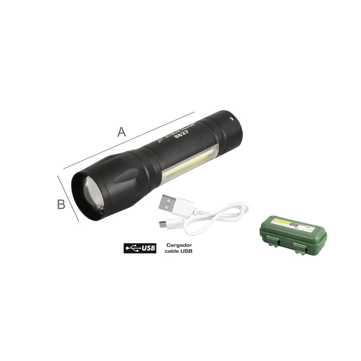 LINTERNA RECARGABLE ALUMINIO AFOCABLE 3 W