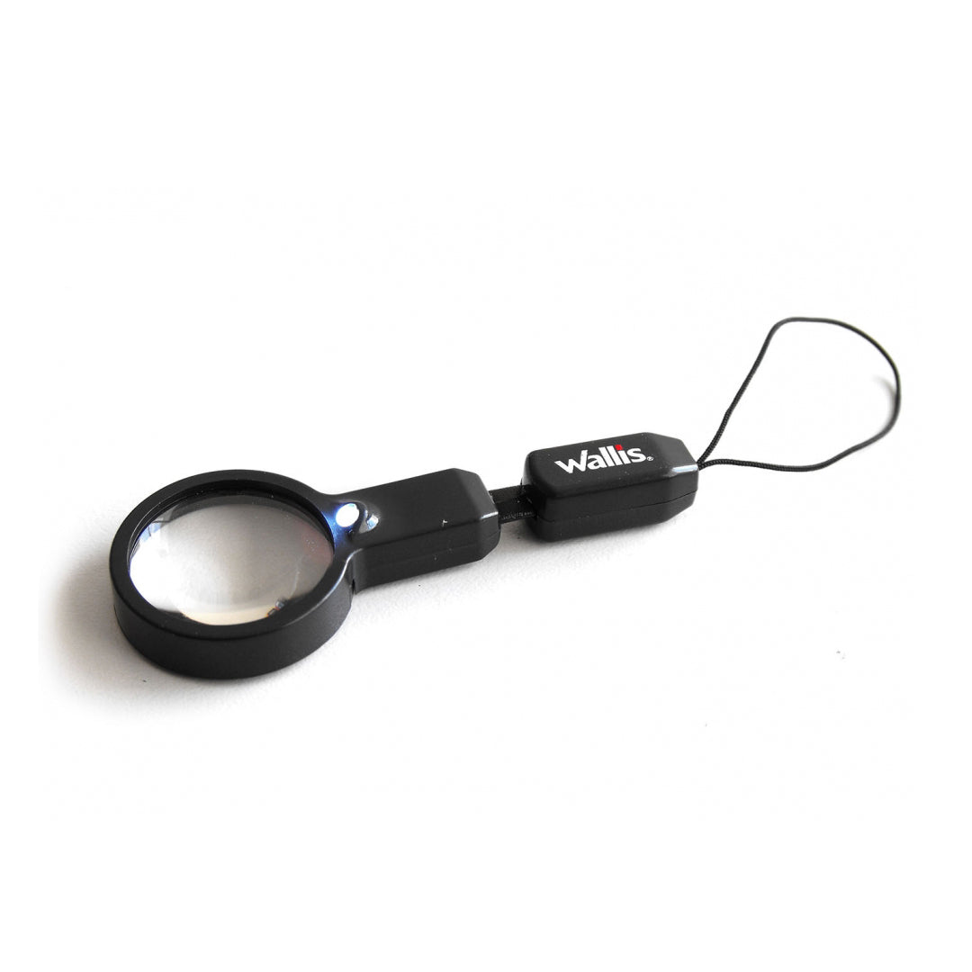 Lupa 3X con luz integrada, adaptable a llavero, ( pilas incluidas )
