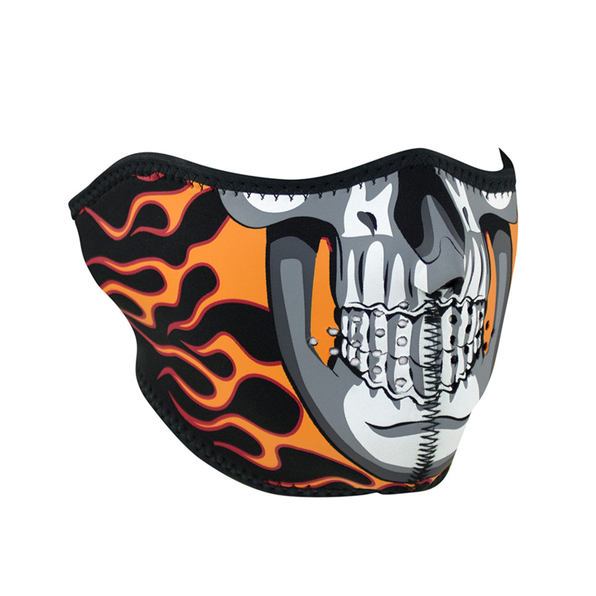 MASCARA MEDIA Burning Skull NEOPRENO