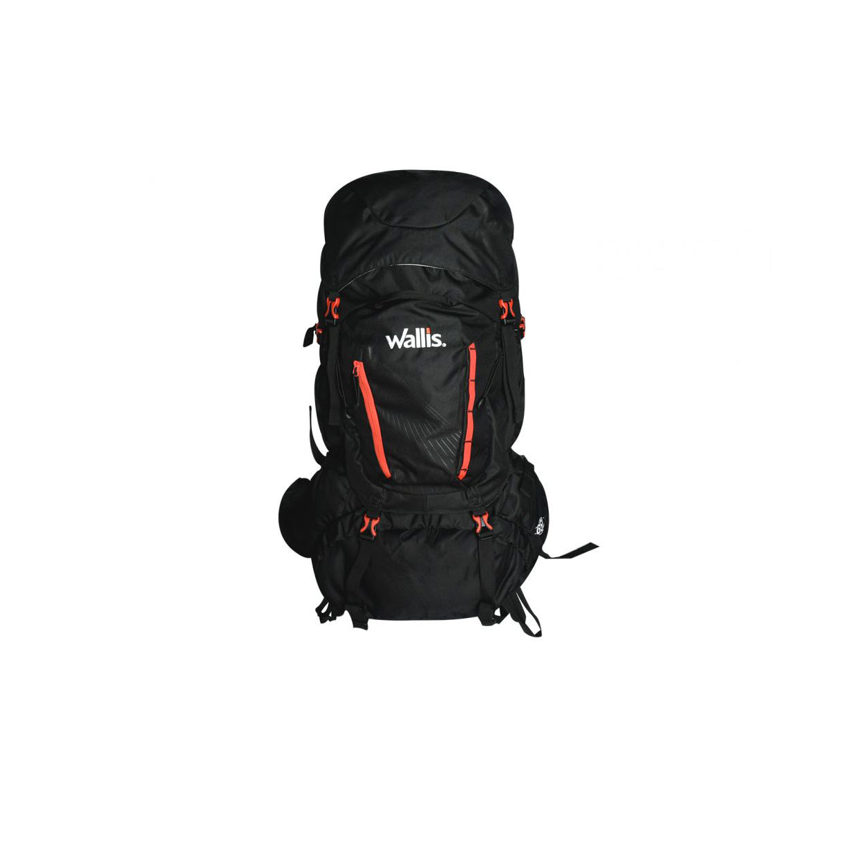 MOCHILA PARA MONTAÑA montana 65L, SEMI-IMPERMEABLE NEGRA