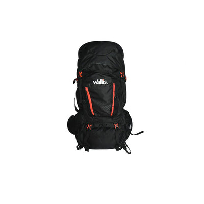 MOCHILA PARA MONTAÑA montana 65L, SEMI-IMPERMEABLE NEGRA