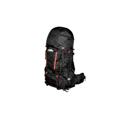 MOCHILA PARA MONTAÑA montana 65L, SEMI-IMPERMEABLE NEGRA