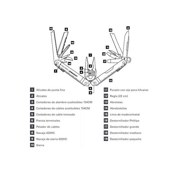 MULTIHERRAMIENTA SUPER TOOL 300-S SILVER LEATHERMAN
