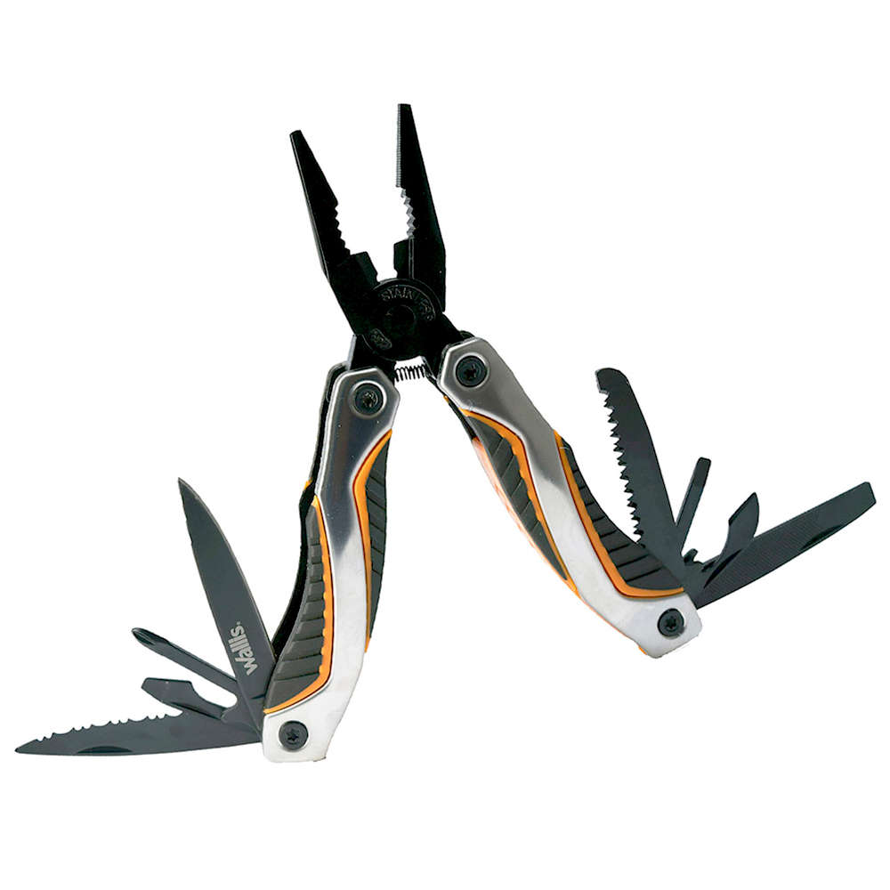 Multiherramienta con pinza, 9 usos, 10 cm cerrada.