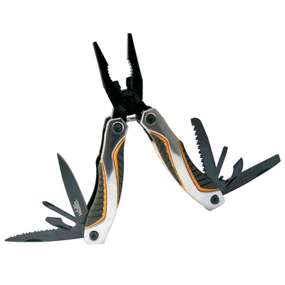 Multiherramienta con pinza, 9 usos, 10 cm cerrada.