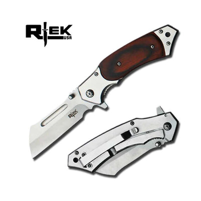 NAVAJA 4.75" PAKKAWOOD CLEAVER BLADE ASSIST-OPEN