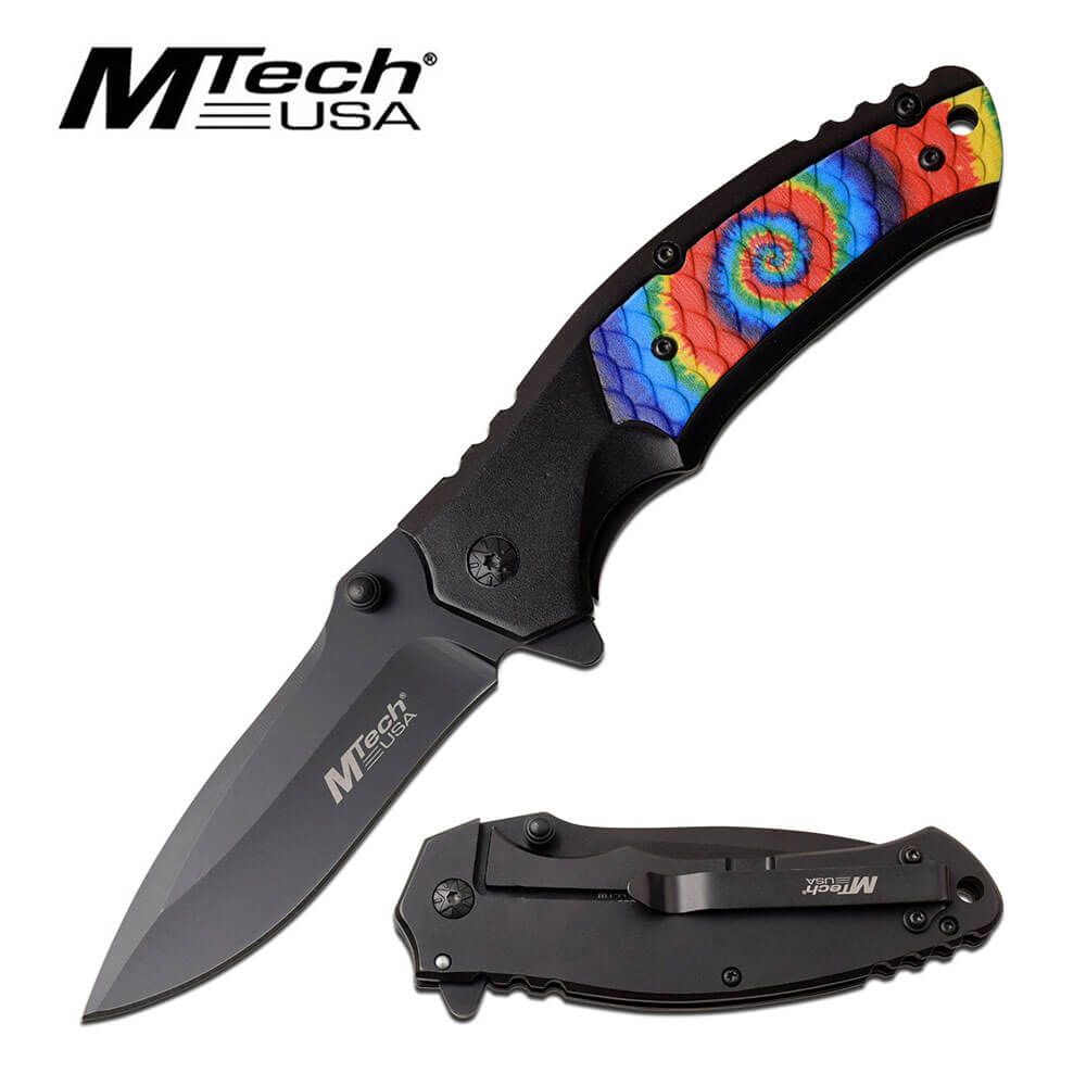 NAVAJA APERTURA ASISTIDA MTECH USA MT-A1055BK HIPPIE - El Viajero del Norte
