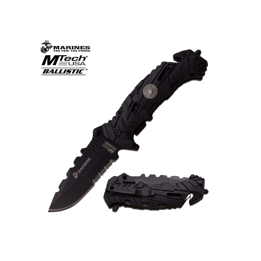 NAVAJA BLACK COATED HALF SERRATED BLADE