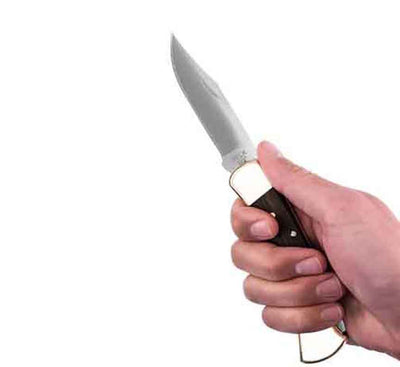 Navaja Buck Knives Folding Hunter 110 para caza y pesca con cacha Ortopédica