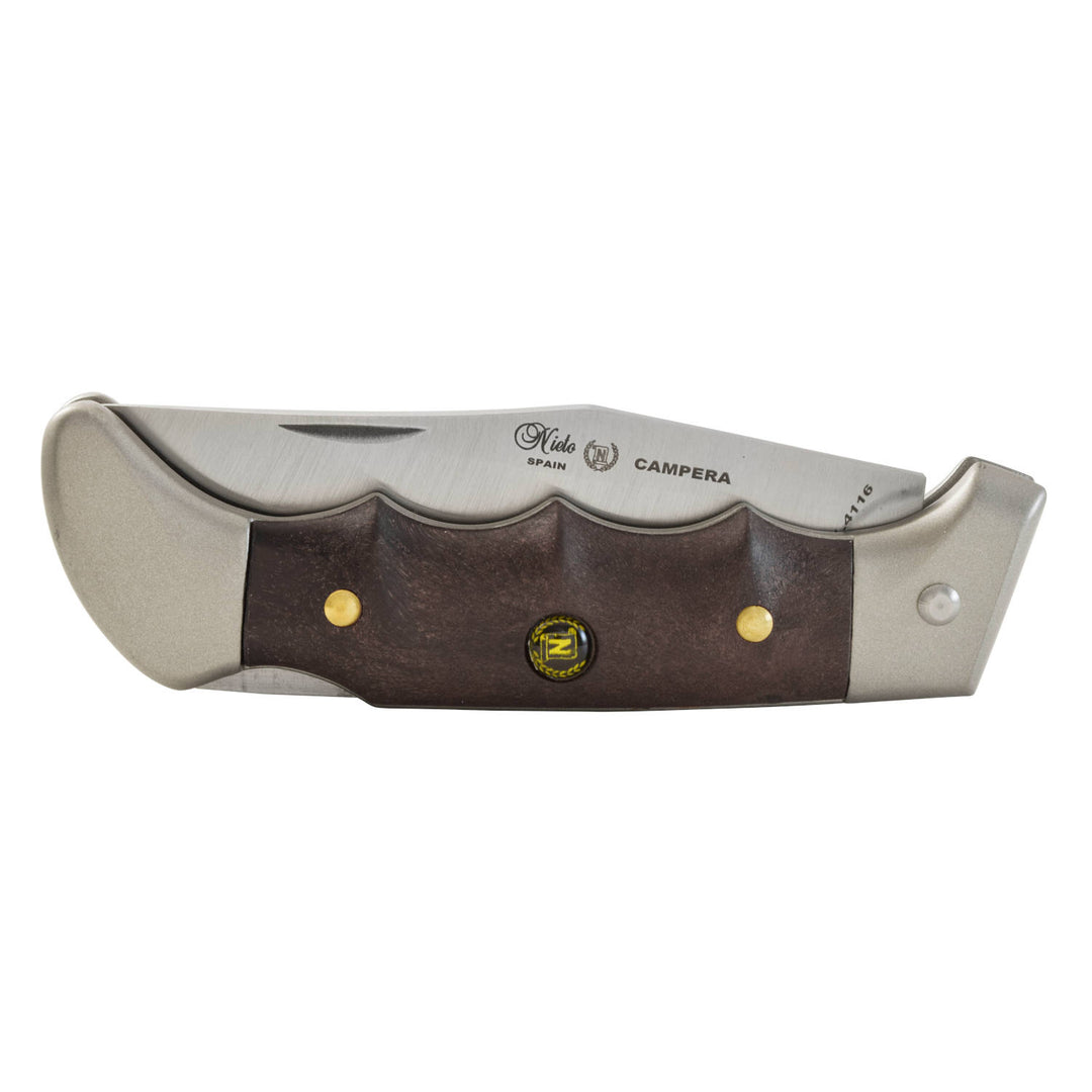 NAVAJA CAMPERA CON MANGO CROMO DURO HOJA 9.5cm plata MIGUEL NIETO