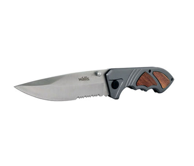 NAVAJA DE BLOQUEO, HOJA 9 CM, MANO T/MADERA