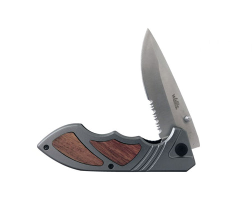 NAVAJA DE BLOQUEO, HOJA 9 CM, MANO T/MADERA