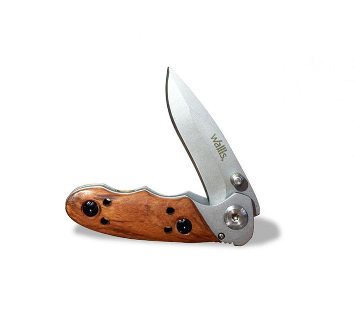 NAVAJA DE BLOQUEO hoja 5.5cm LISA MANGO TIPO MADERA