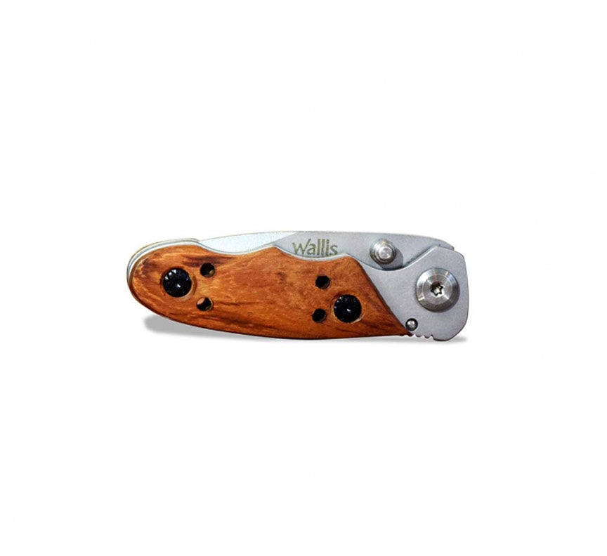 NAVAJA DE BLOQUEO hoja 5.5cm LISA MANGO TIPO MADERA