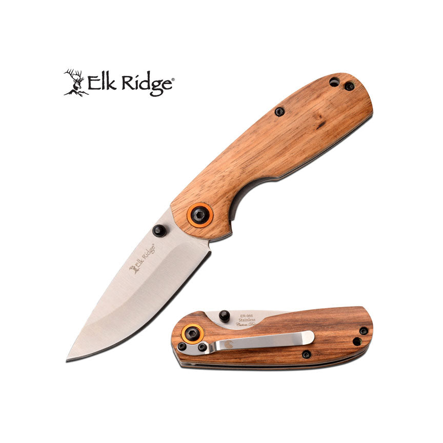 NAVAJA ELK RIDGE 6.24" ZEBRA WOOD HANDLE