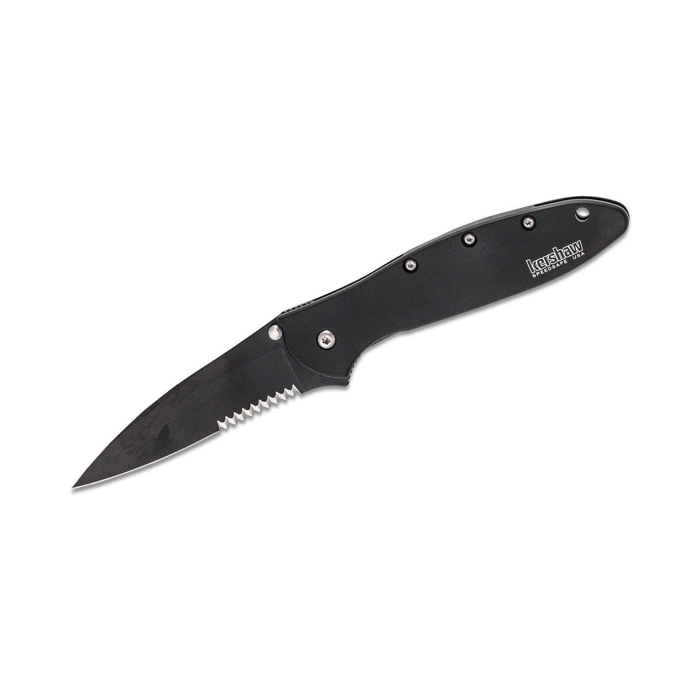 NAVAJA KERSHAW LEEK BLACK SERRATED