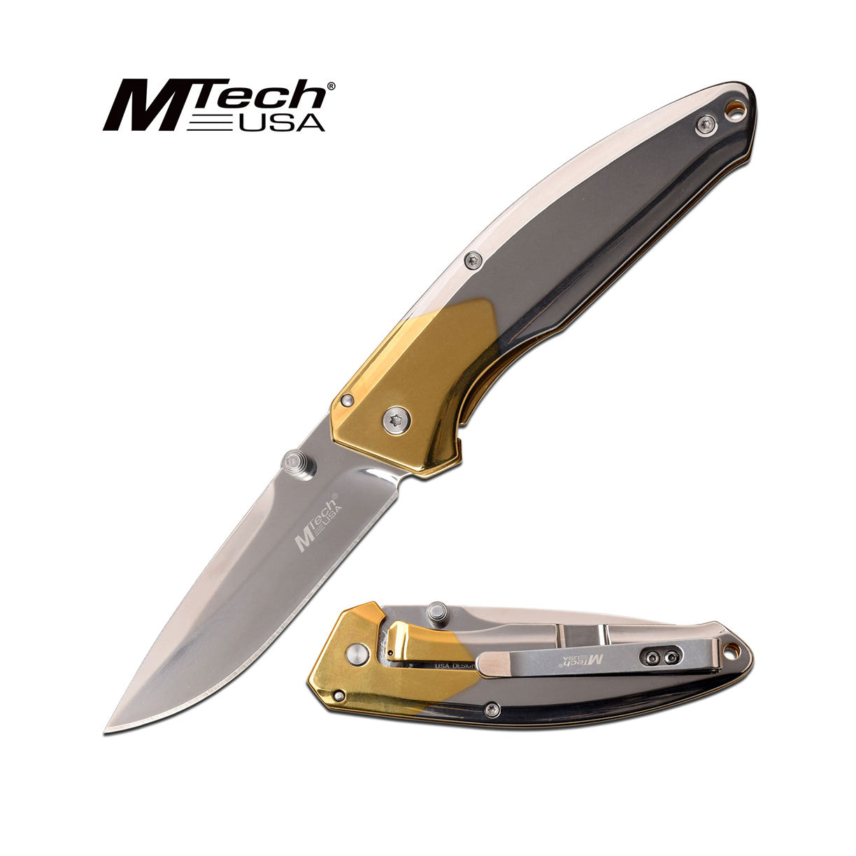 NAVAJA MTech USA Manual BALL BEARING PIVOT 8" PLATEADO/DORADO