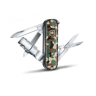 NAVAJA NAIL CLIP 580, CAMUFLAJE VERDE, 8 USOS