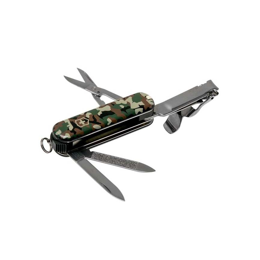 NAVAJA NAIL CLIP 580, CAMUFLAJE VERDE, 8 USOS