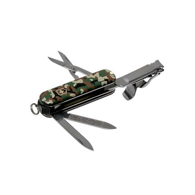 NAVAJA NAIL CLIP 580, CAMUFLAJE VERDE, 8 USOS