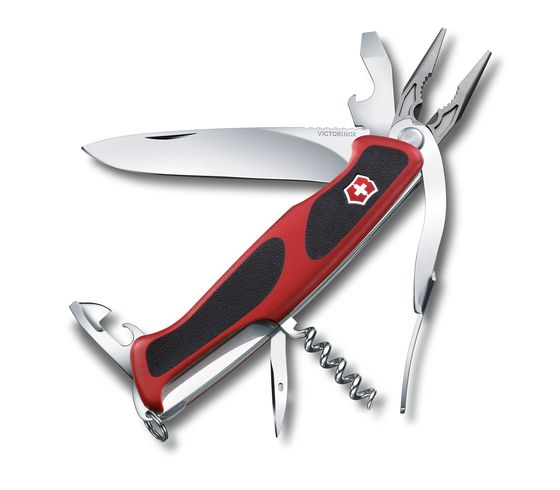 NAVAJA VICTORINOX RANGER GRIP 74 Color Rojo/Negro Con 14 Funciones - El Viajero del Norte