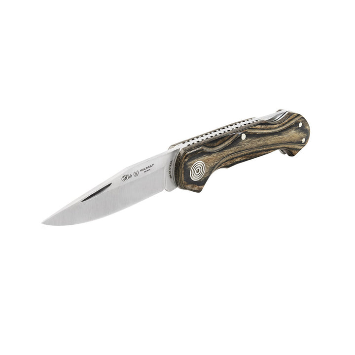 NAVAJA WILDCAT CON mango madera natural CON hoja lisa 6.5 cm MIGUEL NIETO