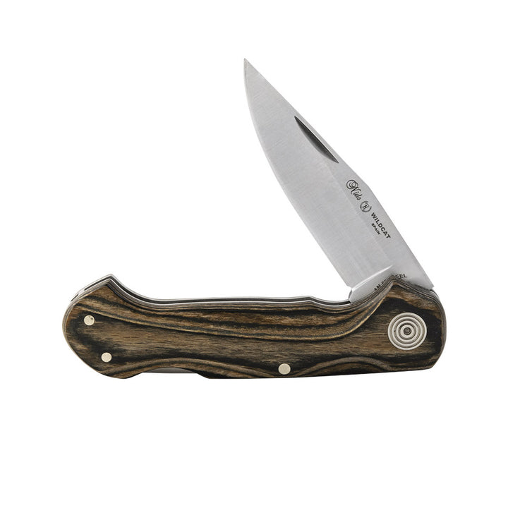 NAVAJA WILDCAT CON mango madera natural CON hoja lisa 6.5 cm MIGUEL NIETO