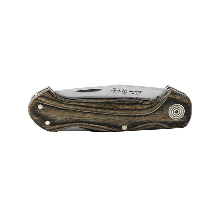 NAVAJA WILDCAT CON mango madera natural CON hoja lisa 6.5 cm MIGUEL NIETO