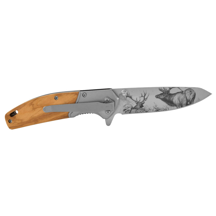 Navaja con mango madera alce