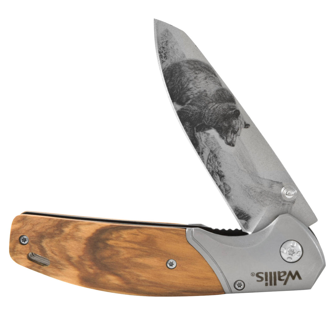 Navaja con mango madera oso