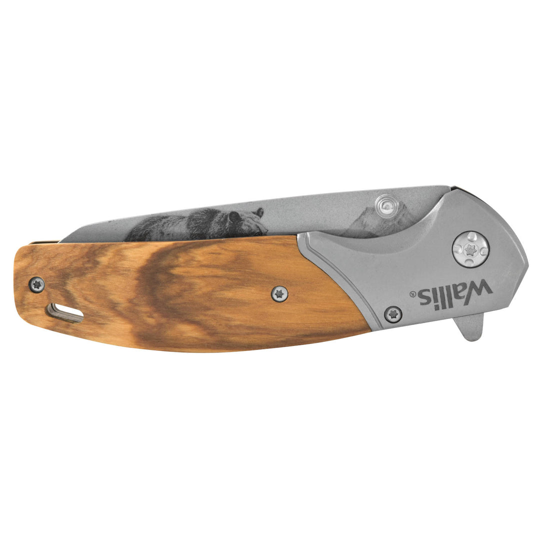 Navaja con mango madera oso