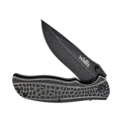 Navaja de bloqueo mango ABS gris acero inoxidable
