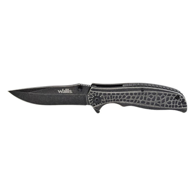 Navaja de bloqueo mango ABS gris acero inoxidable