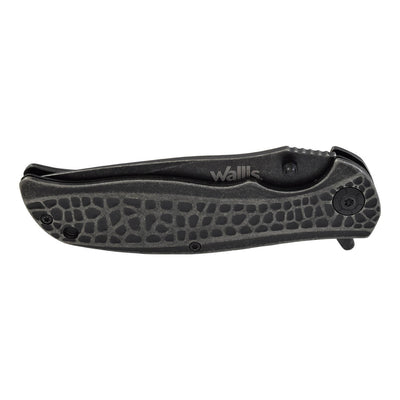 Navaja de bloqueo mango ABS gris acero inoxidable