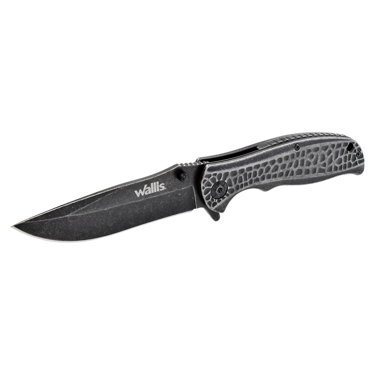 Navaja de bloqueo mango ABS gris acero inoxidable