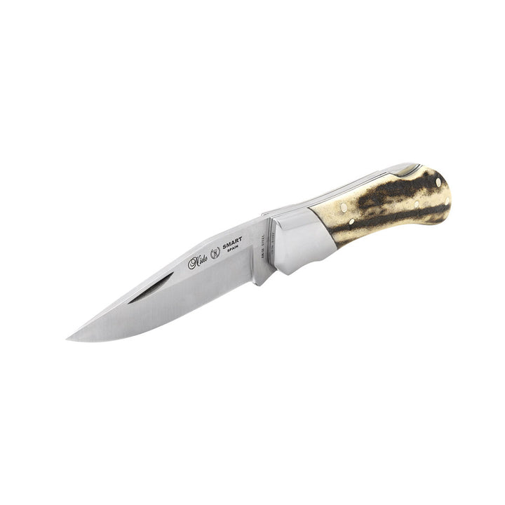 Navaja smart CON mango DE asta de ciervo CON hoja lisa 8 cm MIGUEL NIETO