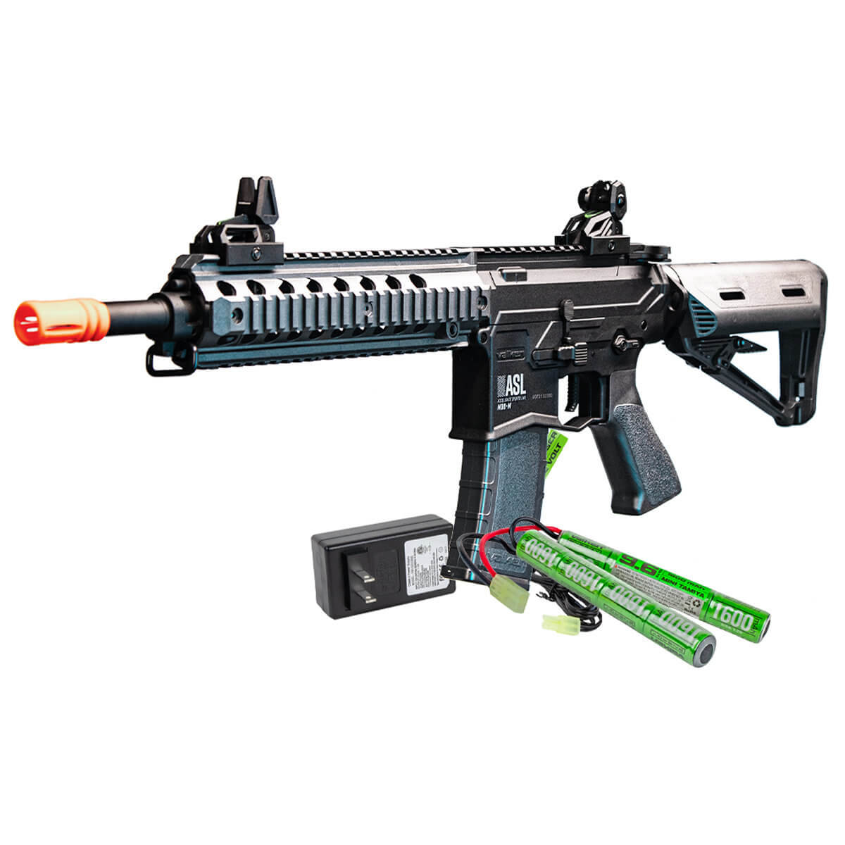 Rifle Valken ASL AEG MOD-M BLACK GRAY con bateria y cargador