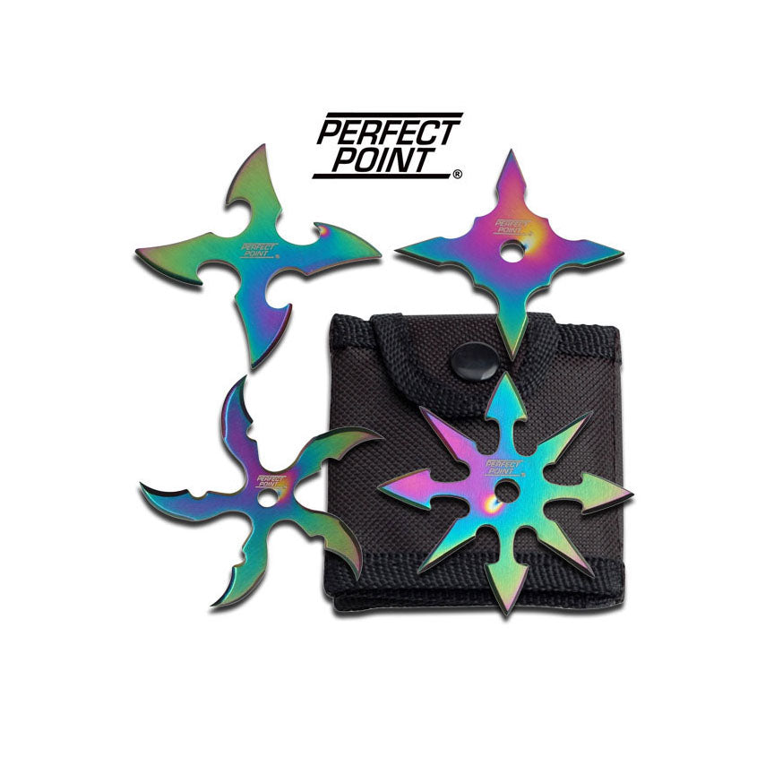 SET ESTRELLAS NINJA ARCOIRIS 2.5" DIAMETRO