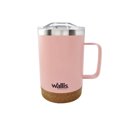 TAZA TERMICA DE ACERO INOX,350 ML,ROSA