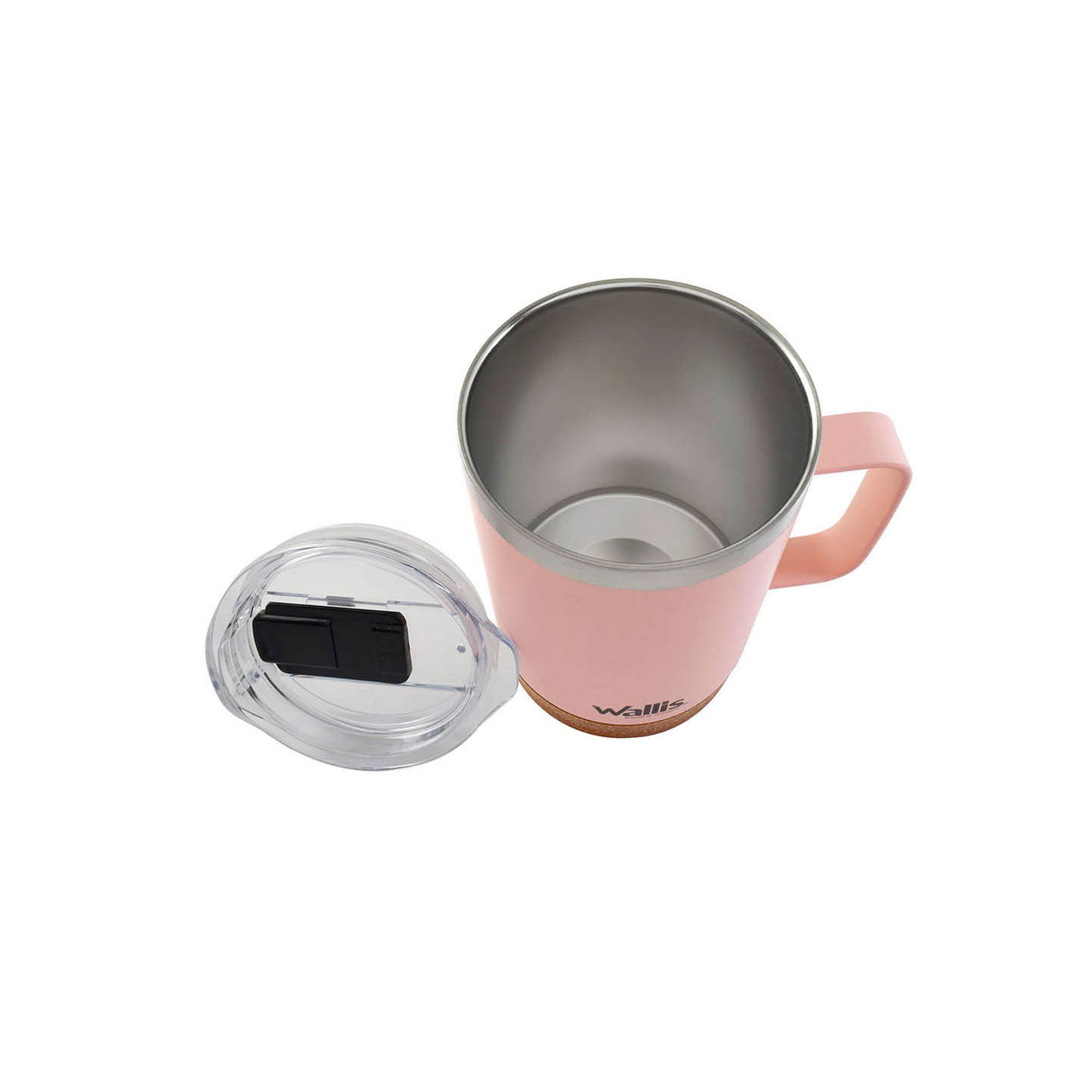 TAZA TERMICA DE ACERO INOX,350 ML,ROSA