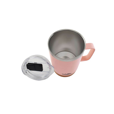 TAZA TERMICA DE ACERO INOX,350 ML,ROSA