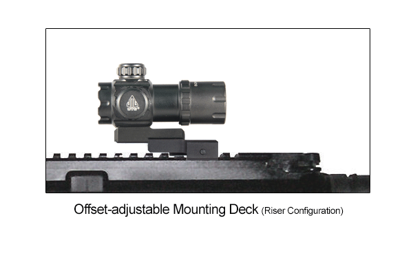 Mira UTG 3.9" ITA Rojo/Verde CQB Dot Sight con montaje QD integral