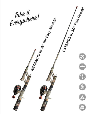 Microcombo caña y carrete telescópico Realtree - El Viajero del Norte