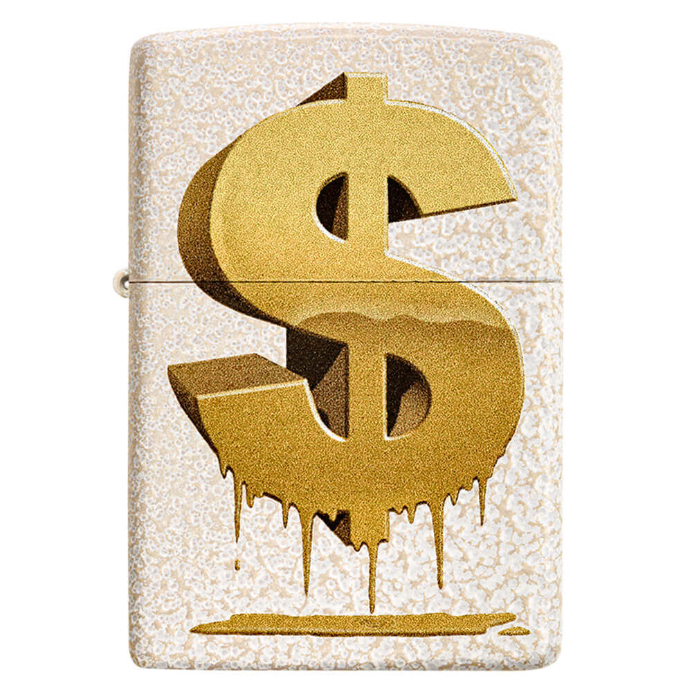 ENCENDEDOR ZIPPO MELTED DOLLAR MERCURY GLASS