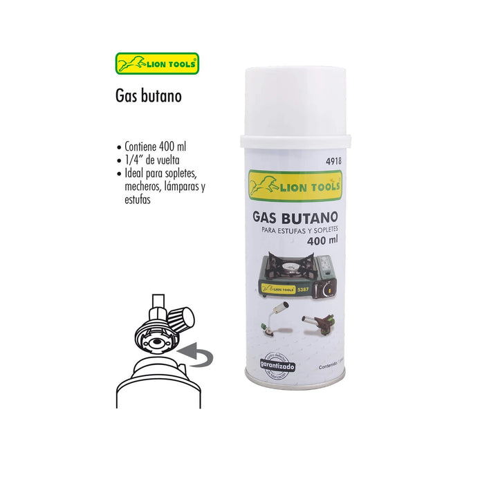 GAS BUTANO PARA ESTUFA 400mls