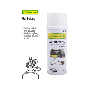 GAS BUTANO PARA ESTUFA 400mls