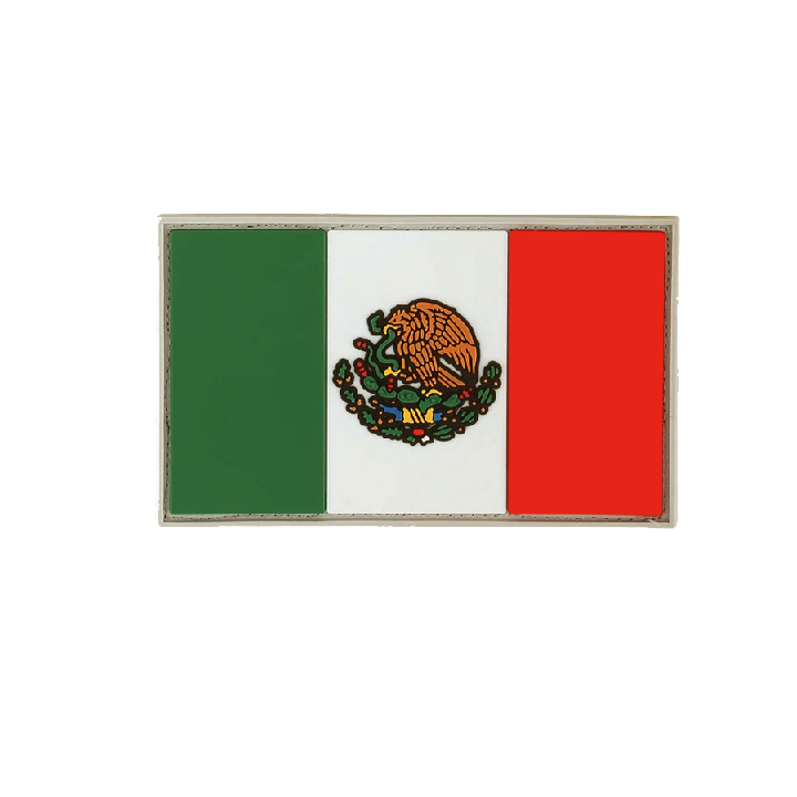 PARCHE BANDERA MEXICO PVC